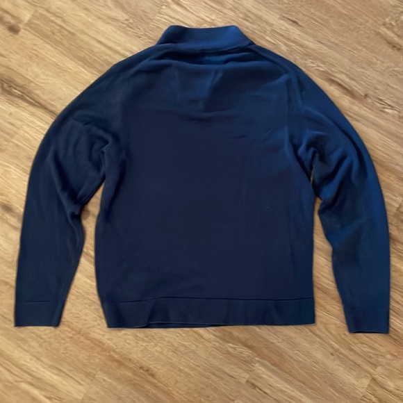 Navy Blue 3/4 Zip Up Sweater - Picture 2 of 4